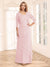 Sheath/Column Scoop 3/4 Sleeves Evening Dresses with Jacket & Appliques