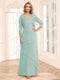 Sheath/Column Scoop 3/4 Sleeves Evening Dresses with Jacket & Appliques