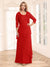 Sheath/Column Scoop 3/4 Sleeves Evening Dresses with Jacket & Appliques