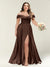 A-Line/Princess One-Shoulder Sleeveless Long Plus Size Bridesmaid Dresses with Split Side