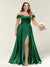 A-Line/Princess One-Shoulder Sleeveless Long Plus Size Bridesmaid Dresses with Split Side