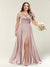 A-Line/Princess One-Shoulder Sleeveless Long Plus Size Bridesmaid Dresses with Split Side