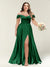 A-Line/Princess One-Shoulder Sleeveless Long Plus Size Bridesmaid Dresses with Split Side