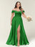 A-Line/Princess One-Shoulder Sleeveless Long Plus Size Bridesmaid Dresses with Split Side