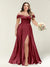 A-Line/Princess One-Shoulder Sleeveless Long Plus Size Bridesmaid Dresses with Split Side