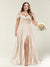 A-Line/Princess One-Shoulder Sleeveless Long Plus Size Bridesmaid Dresses with Split Side