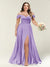 A-Line/Princess One-Shoulder Sleeveless Long Plus Size Bridesmaid Dresses with Split Side