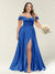 A-Line/Princess One-Shoulder Sleeveless Long Plus Size Bridesmaid Dresses with Split Side