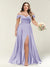 A-Line/Princess One-Shoulder Sleeveless Long Plus Size Bridesmaid Dresses with Split Side