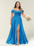 A-Line/Princess One-Shoulder Sleeveless Long Plus Size Bridesmaid Dresses with Split Side