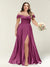 A-Line/Princess One-Shoulder Sleeveless Long Plus Size Bridesmaid Dresses with Split Side