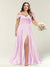 A-Line/Princess One-Shoulder Sleeveless Long Plus Size Bridesmaid Dresses with Split Side