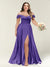 A-Line/Princess One-Shoulder Sleeveless Long Plus Size Bridesmaid Dresses with Split Side