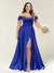 A-Line/Princess One-Shoulder Sleeveless Long Plus Size Bridesmaid Dresses with Split Side