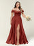 A-Line/Princess One-Shoulder Sleeveless Long Plus Size Bridesmaid Dresses with Split Side