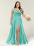 A-Line/Princess One-Shoulder Sleeveless Long Plus Size Bridesmaid Dresses with Split Side