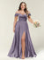 A-Line/Princess One-Shoulder Sleeveless Long Plus Size Bridesmaid Dresses with Split Side