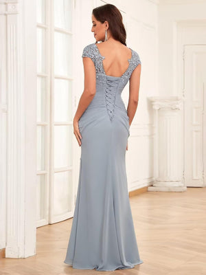 Sheath/Column Sweetheart Floor-Length Mother of the Bride Dresses With Ruffles