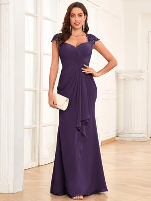 Sheath/Column Sweetheart Floor-Length Mother of the Bride Dresses With Ruffles