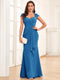 Sheath/Column Sweetheart Floor-Length Mother of the Bride Dresses With Ruffles