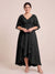 A-Line/Princess V-Neck Asymmetrical Plus Size Mother of the Bride Dresses With Ruffles