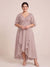 A-Line/Princess V-Neck Asymmetrical Plus Size Mother of the Bride Dresses With Ruffles