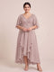 A-Line/Princess V-Neck Asymmetrical Plus Size Mother of the Bride Dresses With Ruffles