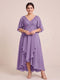 A-Line/Princess V-Neck Asymmetrical Plus Size Mother of the Bride Dresses With Ruffles