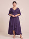 A-Line/Princess V-Neck Asymmetrical Plus Size Mother of the Bride Dresses With Ruffles