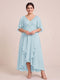 A-Line/Princess V-Neck Asymmetrical Plus Size Mother of the Bride Dresses With Ruffles