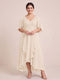 A-Line/Princess V-Neck Asymmetrical Plus Size Mother of the Bride Dresses With Ruffles