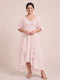 A-Line/Princess V-Neck Asymmetrical Plus Size Mother of the Bride Dresses With Ruffles