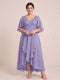 A-Line/Princess V-Neck Asymmetrical Plus Size Mother of the Bride Dresses With Ruffles