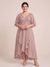 A-Line/Princess V-Neck Asymmetrical Plus Size Mother of the Bride Dresses With Ruffles