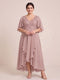 A-Line/Princess V-Neck Asymmetrical Plus Size Mother of the Bride Dresses With Ruffles