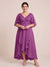 A-Line/Princess V-Neck Asymmetrical Plus Size Mother of the Bride Dresses With Ruffles