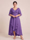 A-Line/Princess V-Neck Asymmetrical Plus Size Mother of the Bride Dresses With Ruffles