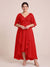 A-Line/Princess V-Neck Asymmetrical Plus Size Mother of the Bride Dresses With Ruffles
