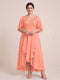 A-Line/Princess V-Neck Asymmetrical Plus Size Mother of the Bride Dresses With Ruffles