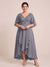 A-Line/Princess V-Neck Asymmetrical Plus Size Mother of the Bride Dresses With Ruffles