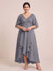 A-Line/Princess V-Neck Asymmetrical Plus Size Mother of the Bride Dresses With Ruffles