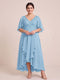A-Line/Princess V-Neck Asymmetrical Plus Size Mother of the Bride Dresses With Ruffles