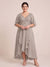 A-Line/Princess V-Neck Asymmetrical Plus Size Mother of the Bride Dresses With Ruffles