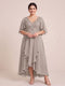 A-Line/Princess V-Neck Asymmetrical Plus Size Mother of the Bride Dresses With Ruffles