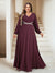 A-Line/Princess V-Neck Floor-Length Plus Size Mother of the Bride Dresses
