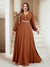 A-Line/Princess V-Neck Floor-Length Plus Size Mother of the Bride Dresses