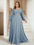 A-Line/Princess V-Neck Floor-Length Plus Size Mother of the Bride Dresses