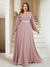 A-Line/Princess V-Neck Floor-Length Plus Size Mother of the Bride Dresses