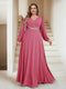A-Line/Princess V-Neck Floor-Length Plus Size Mother of the Bride Dresses