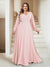 A-Line/Princess V-Neck Floor-Length Plus Size Mother of the Bride Dresses